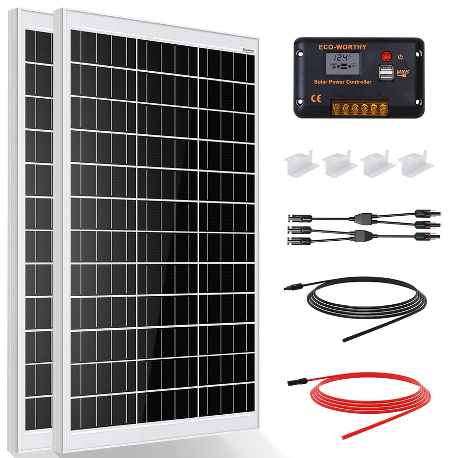 240W Solar Panel Kit 12V Off Grid System Controller RV Boat