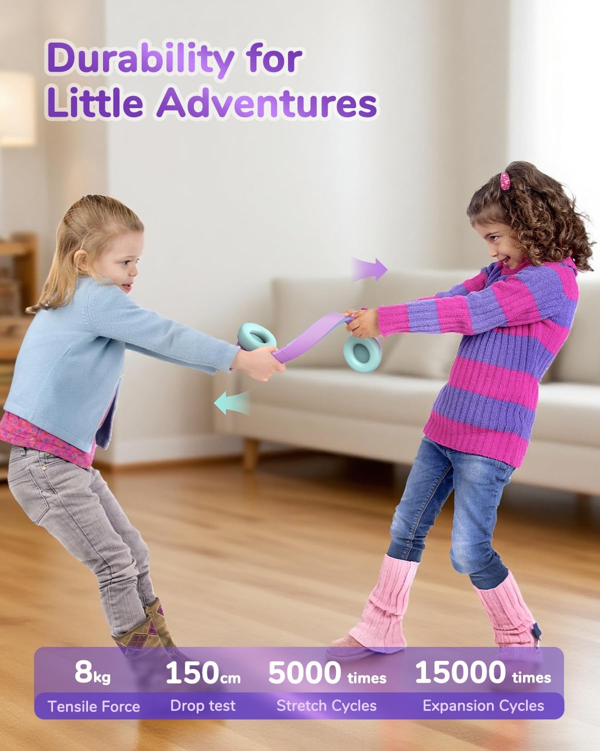 Kids Bluetooth ANC Headphones Safe Volume 60 Hour Battery Purple