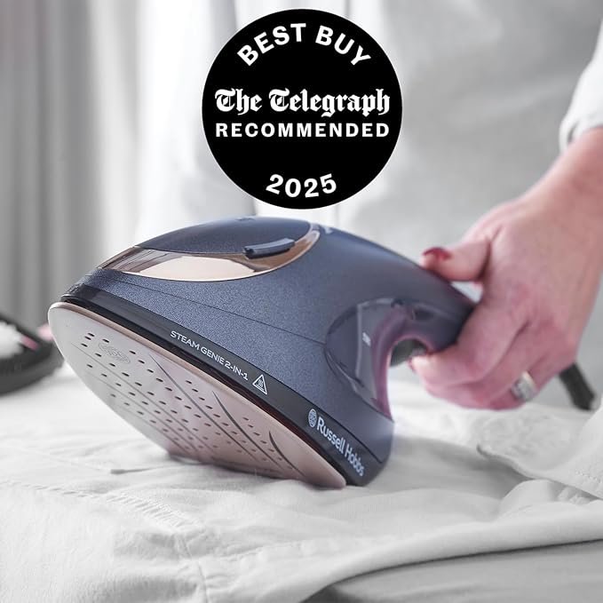 2 in 1 Handheld Clothes Steamer Iron Fast Heat Ceramic Soleplate