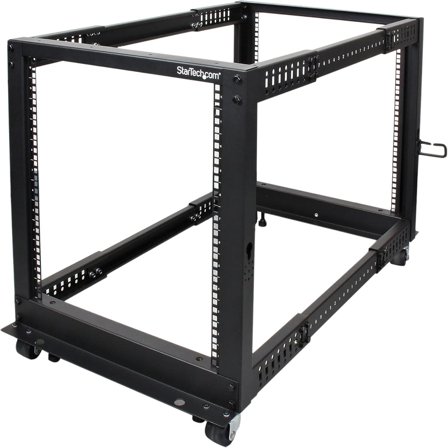 12U 4 Post Open Frame Server Rack Mobile Floor Mount