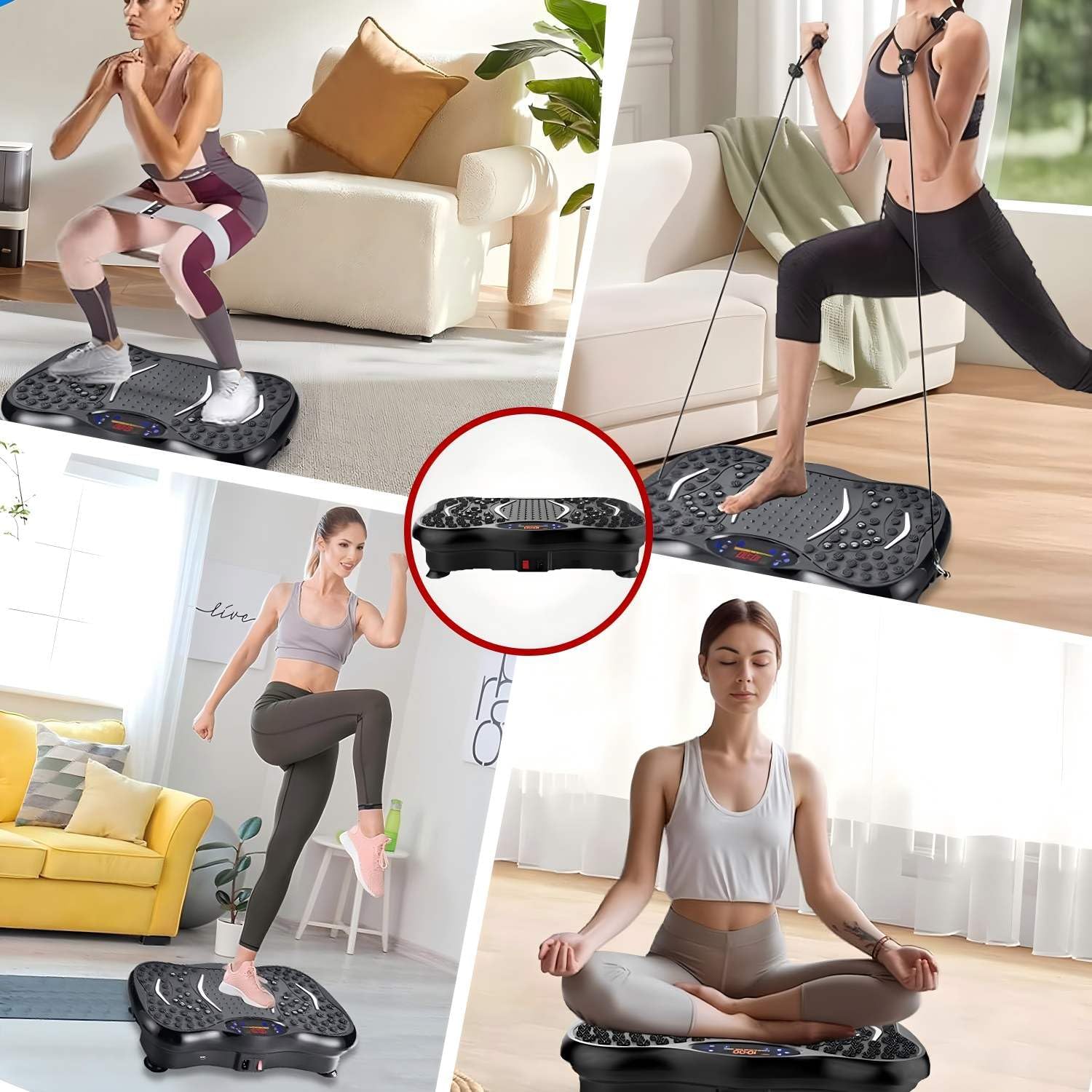 Vibration Plate Exercise Machine 120 Speed Whole Body Fitness Platform
