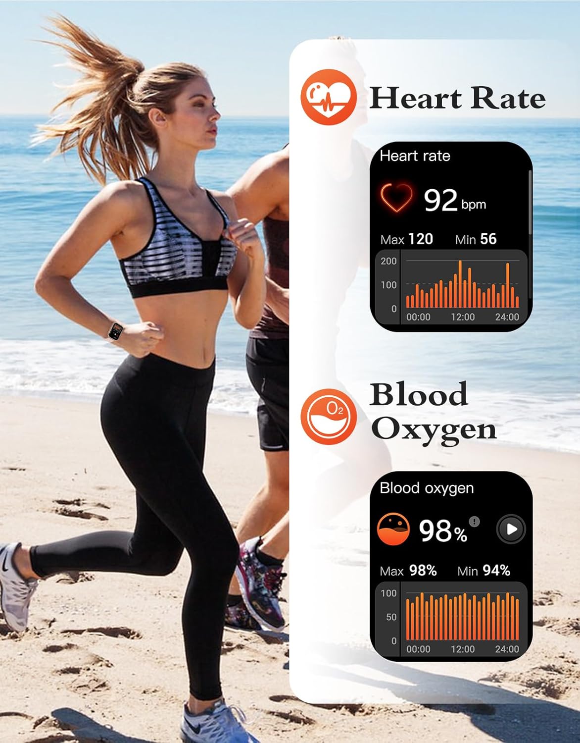 Smart Watch Bluetooth Call Fitness Tracker 1.85 Inch HD