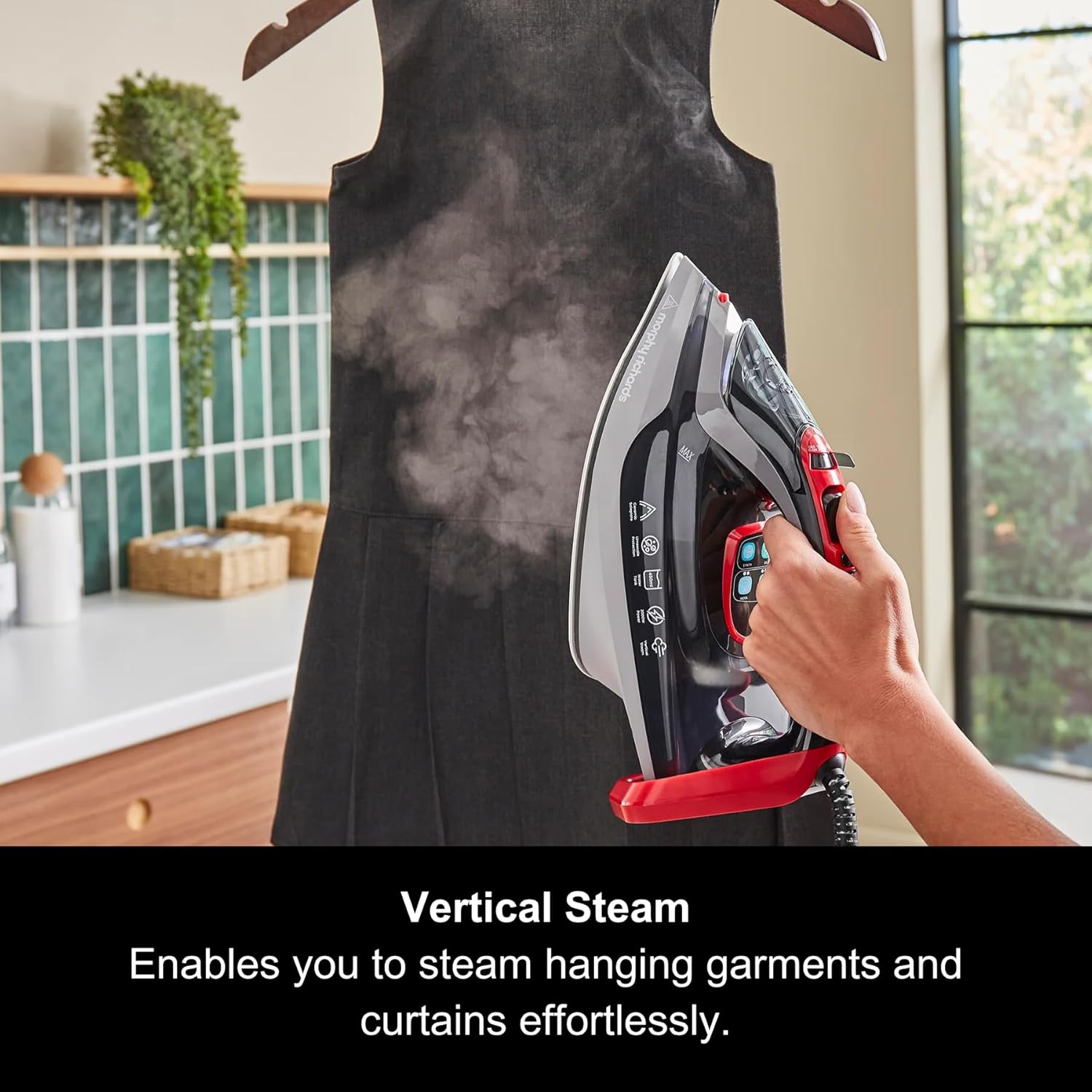 3000W Steam Iron LED Display Ceramic Soleplate 450ml Tank