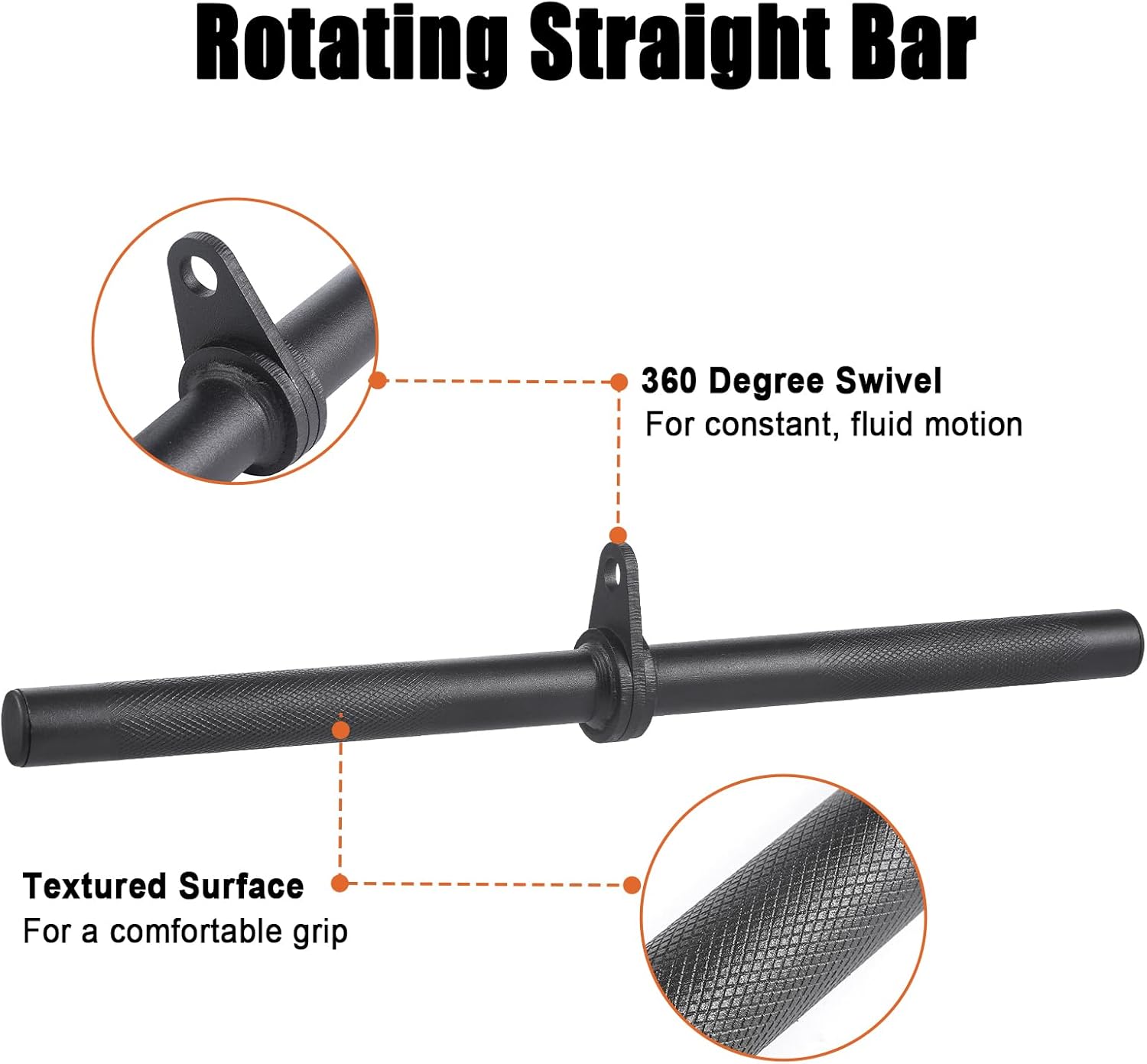 Cable Machine Attachment Set Lat Pulldown Bar Tricep Rope Handles
