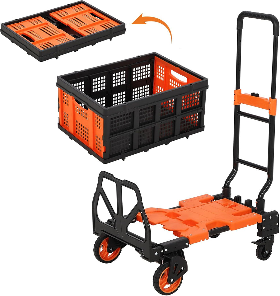 2 in 1 Folding Sack Truck Trolley 150KG Telescopic Handle
