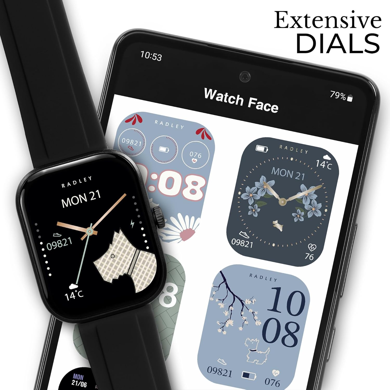 Black Silicone Smart Watch Calling Fitness Tracker