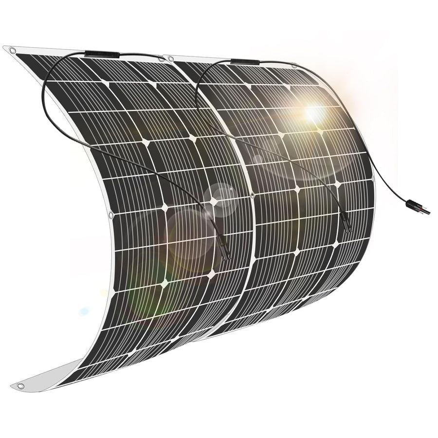 200W Flexible Solar Panel 12V 2x100W Caravan Roof Boat