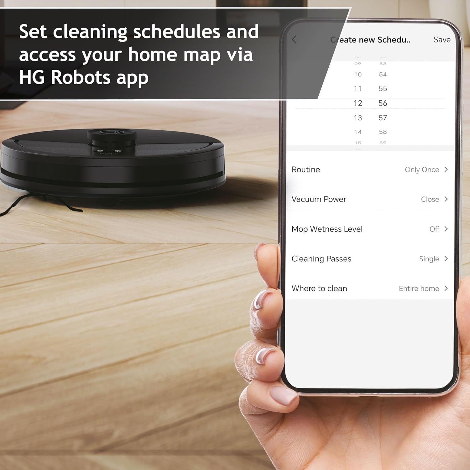 Robot Vacuum 4000Pa LiDAR Mapping WiFi App Auto Clean Smart