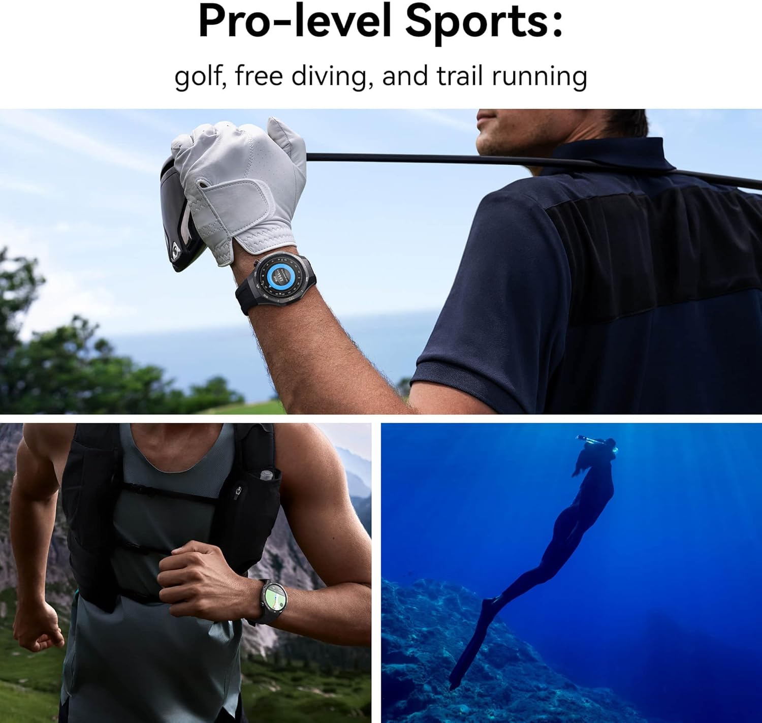 Titanium GPS Smart Watch ECG Golf 14 Day Battery