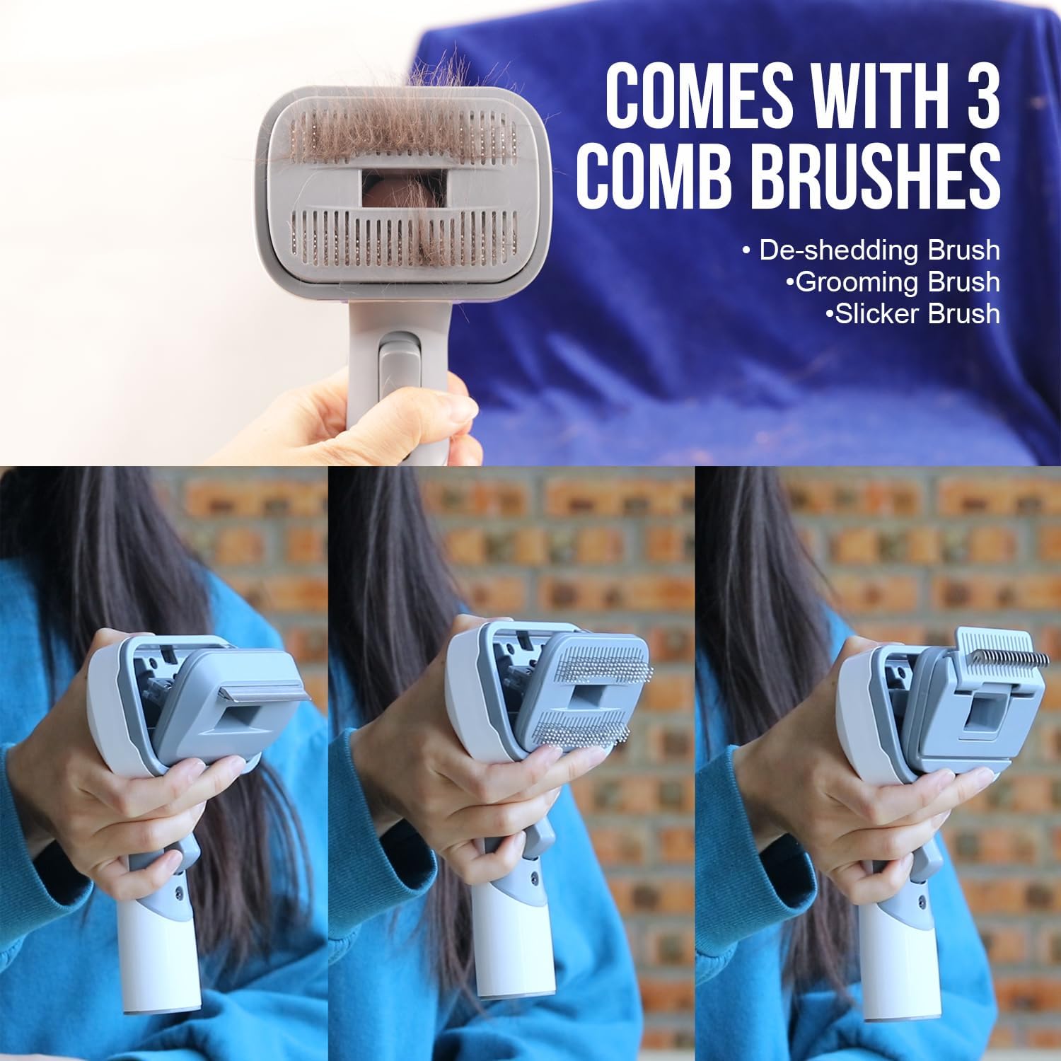 Pet Grooming Dryer Vacuum Kit Clipper Heat Control B117
