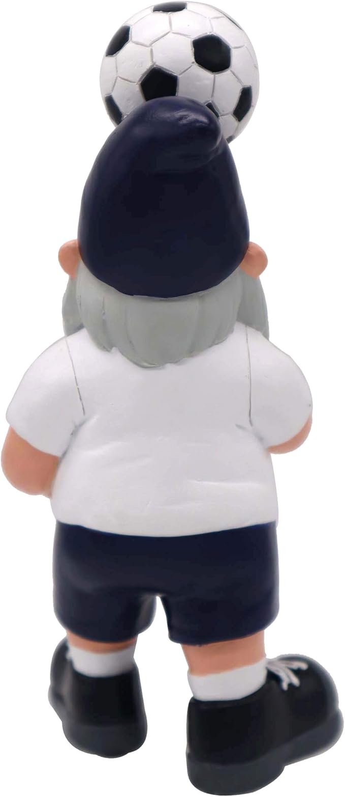 Soccer Fan Header Ball Gnome Statue Garden Football Decor 20cm