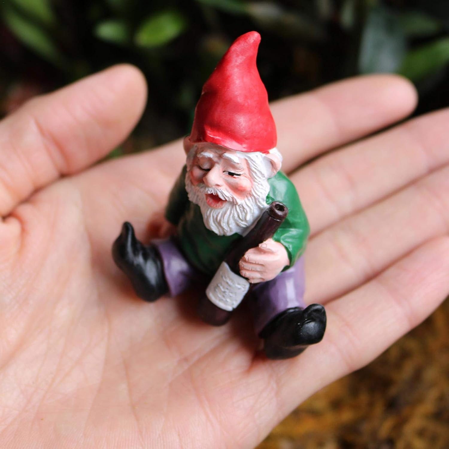 Funny Garden Gnome Ornament Resin Hand Painted Outdoor Lawn Patio Decor