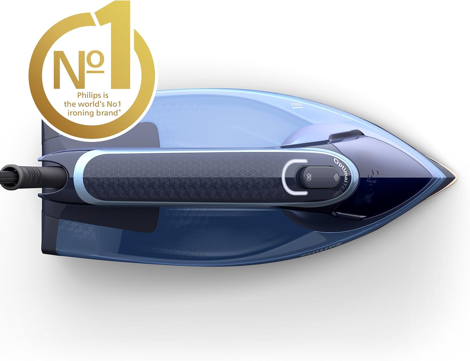 3000W Steam Iron 240g Steam Boost OptimalTemp Non Stick Soleplate