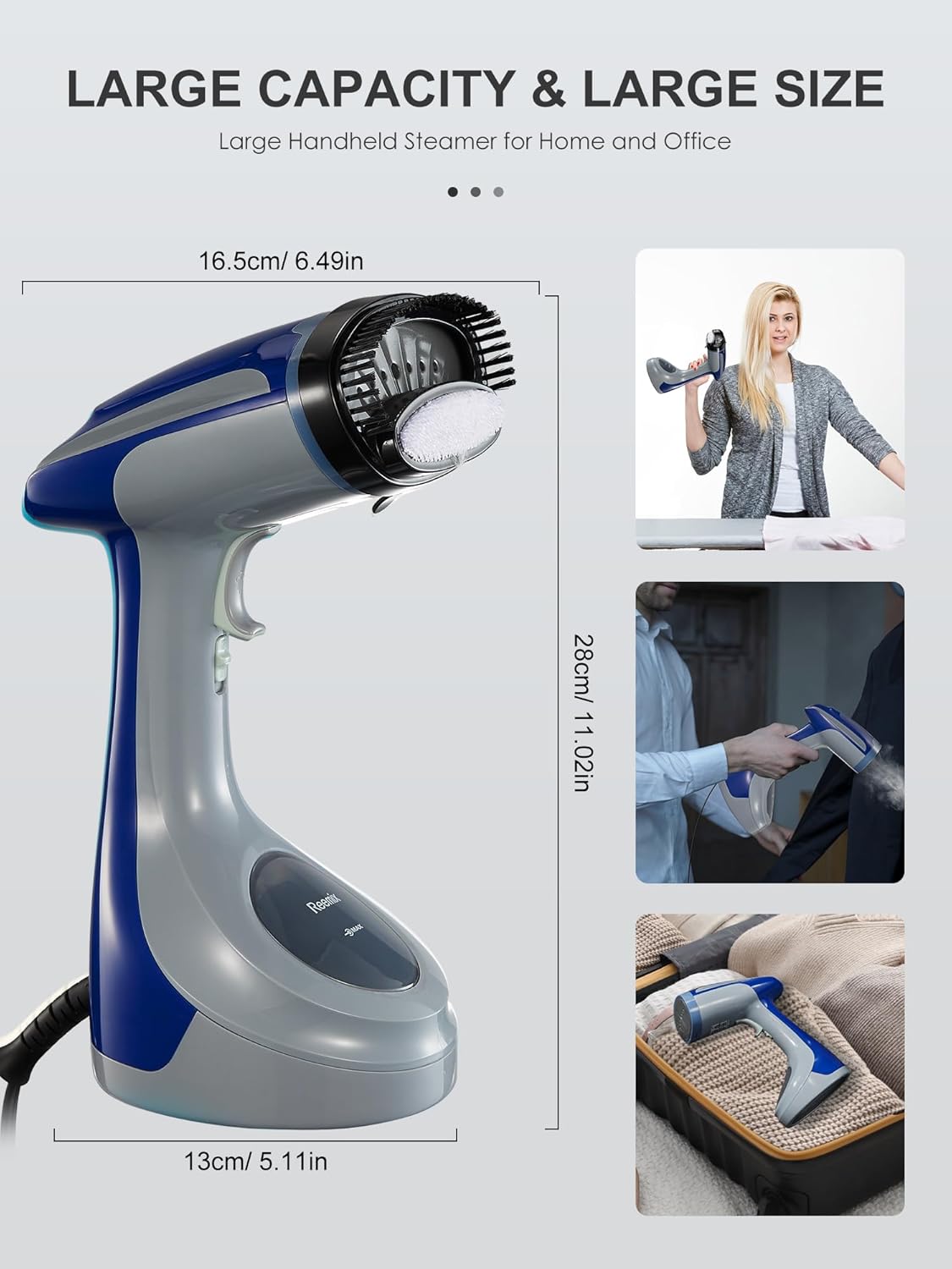 Foldable Handheld Garment Steamer 1200W Fast Heat 25s