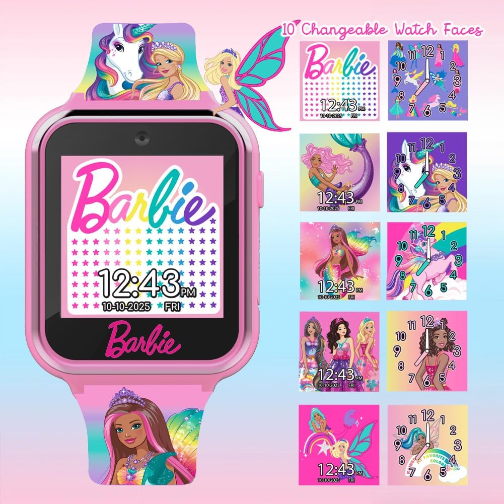 Kids Pink Smart Watch Camera Games Unicorn Mermaid