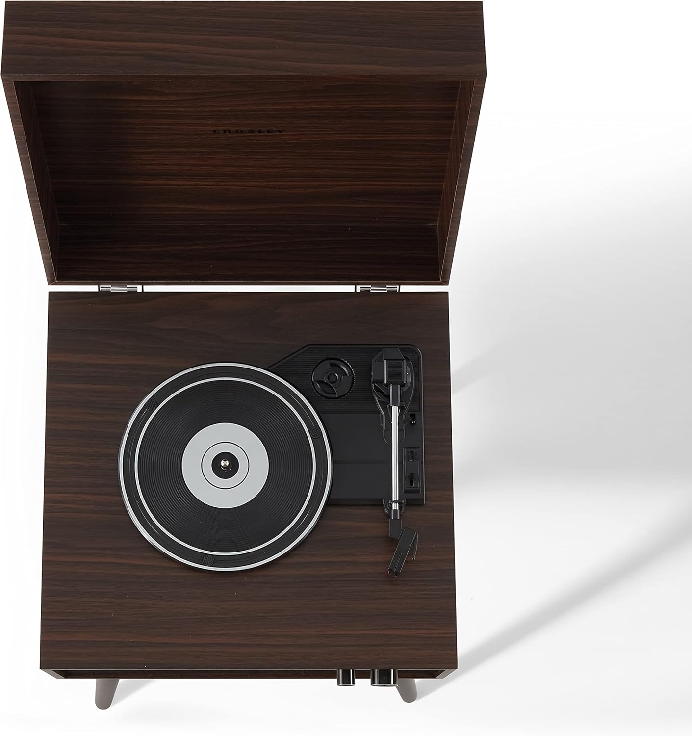 Bluetooth Record Player 3 Speed Turntable Walnut Wood Stand