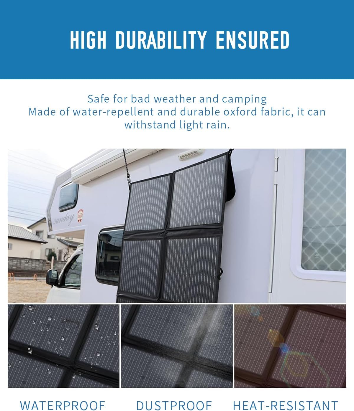 200W Portable Solar Panel Foldable MC4 Charger IP67 Camping RV