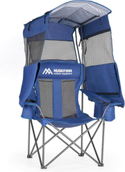 Camping Chair with UPF 50 Plus Canopy Shade Blue