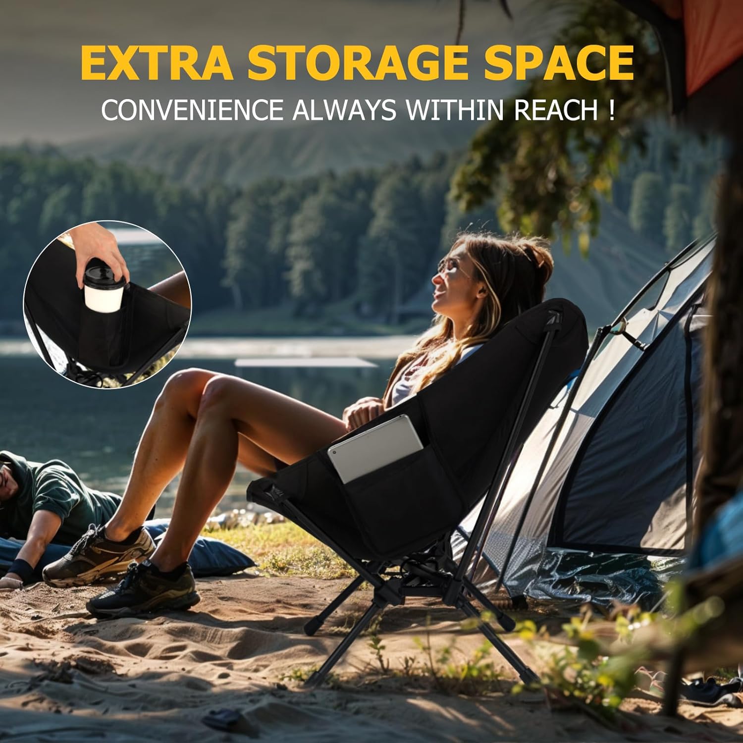 Ultralight Folding Camping Chair 150kg Portable Travel Seat