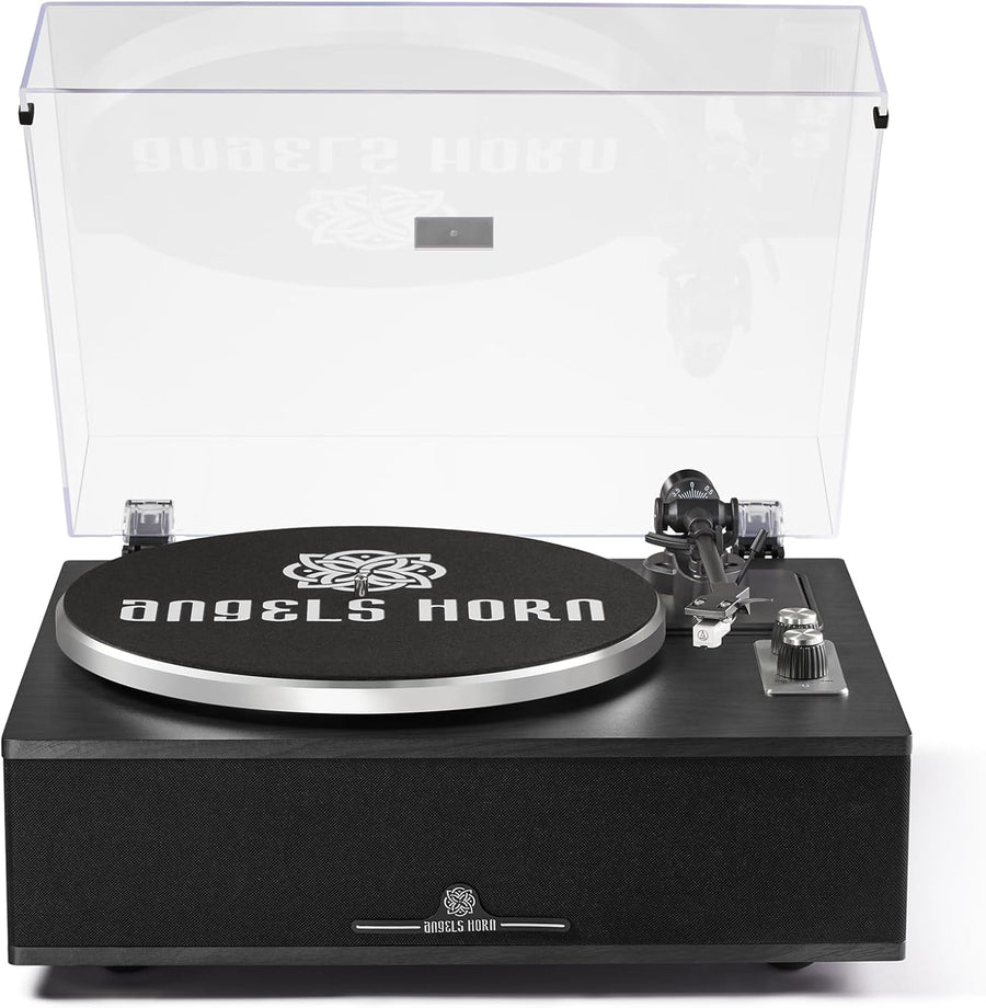 Bluetooth Vinyl Record Player with Built In Speakers Black