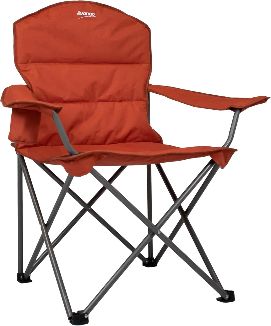 XL Padded Camping Chair 180kg Extra Wide Red Fold
