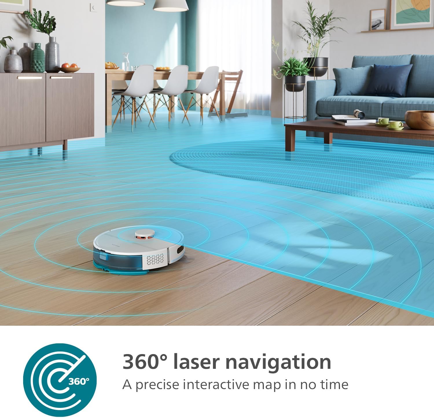 Robot Vacuum Mop 2700Pa LiDAR Mapping WiFi App Carpet Boost
