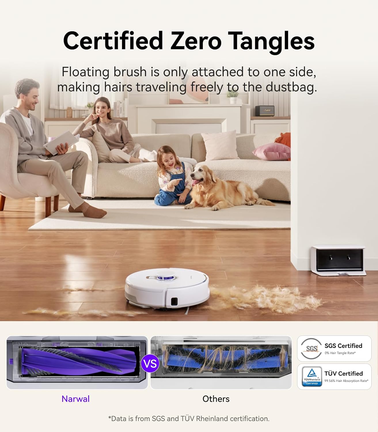 Robot Vacuum Mop Self Empty 7800Pa LiDAR Mapping Pet Hair Clean