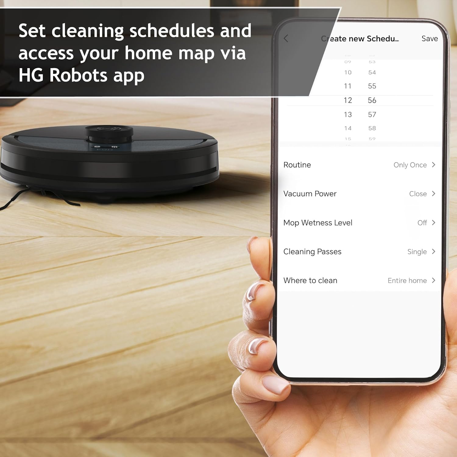 Robot Vacuum Mop Self Empty 4000Pa LiDAR Mapping WiFi App