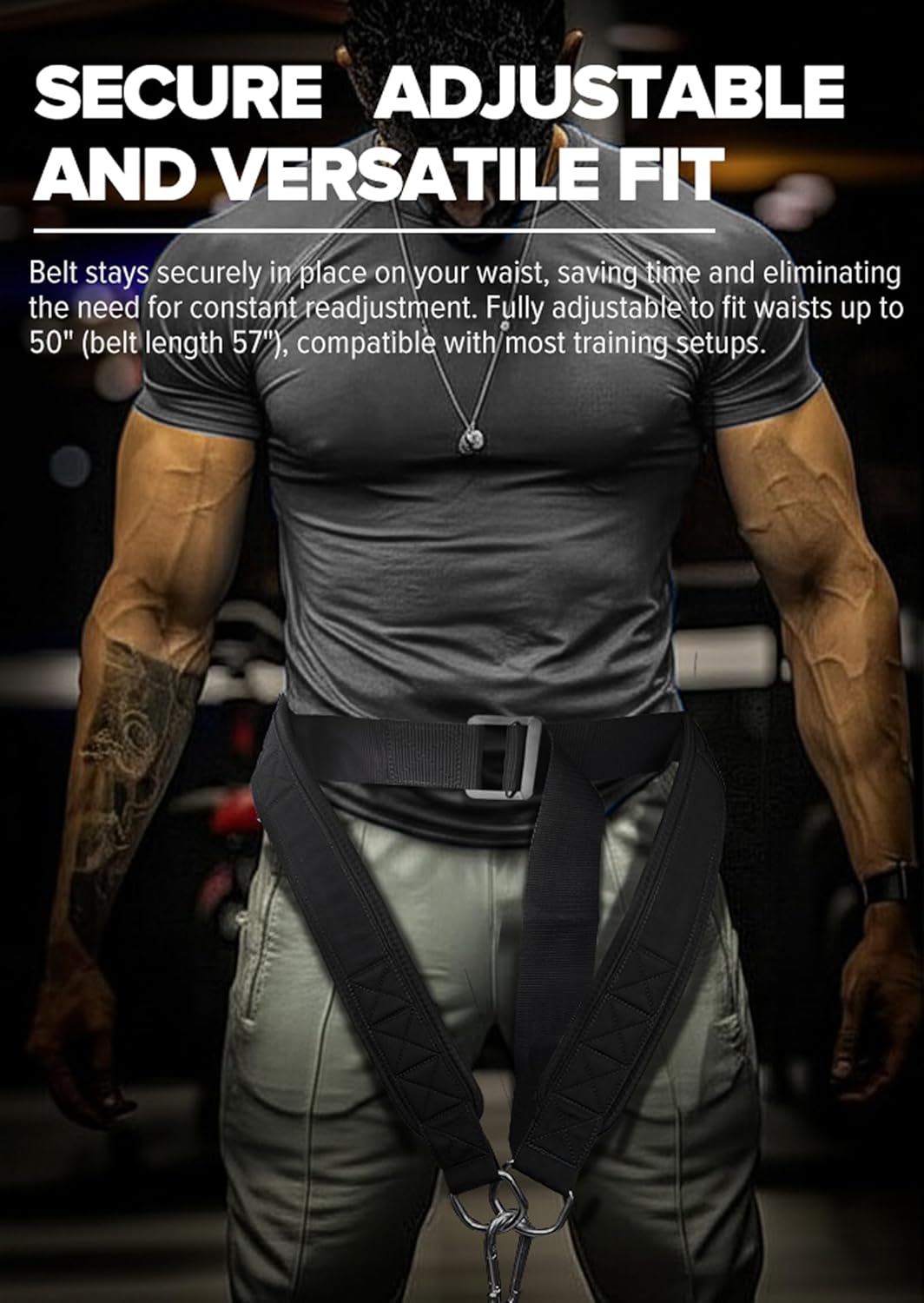 Dip Belt for Belt Squats Weighted Pull Up Powerlifting Belt