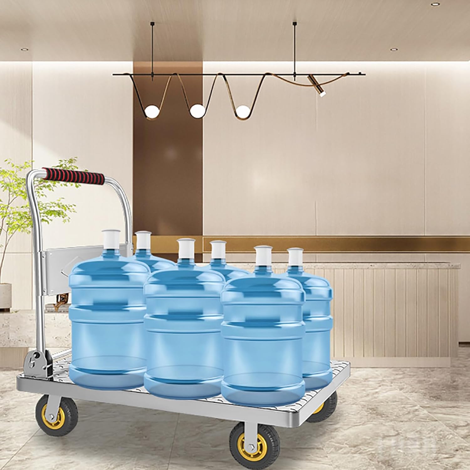 Heavy Duty Flatbed Trolley 300KG Steel Dolly Cart