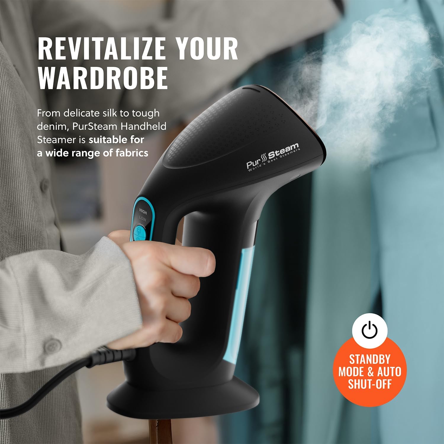 Handheld Garment Steamer Powerful Wrinkle Remover Fast Heat Portable