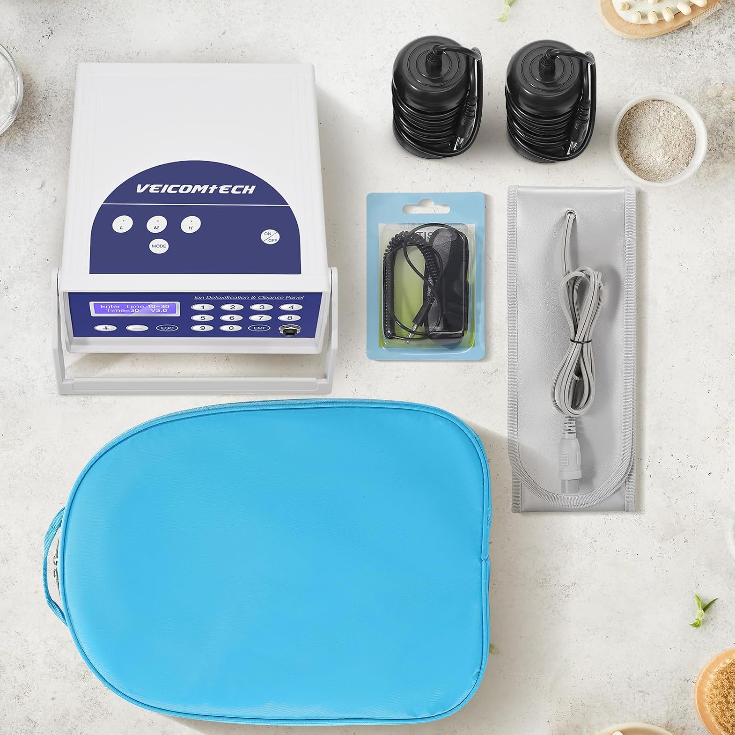 Ionic Foot Detox Spa Machine with Basin Infrared Belt Kit