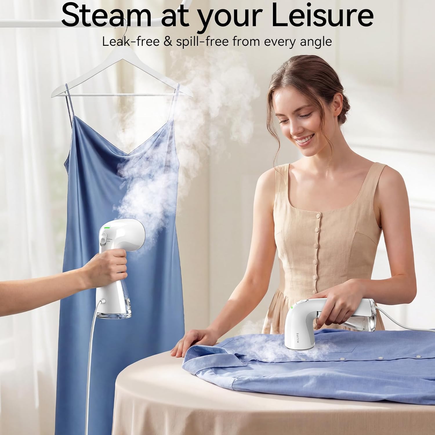 Portable Clothes Steamer 300ml Tank 1100W Wrinkle Remover Travel