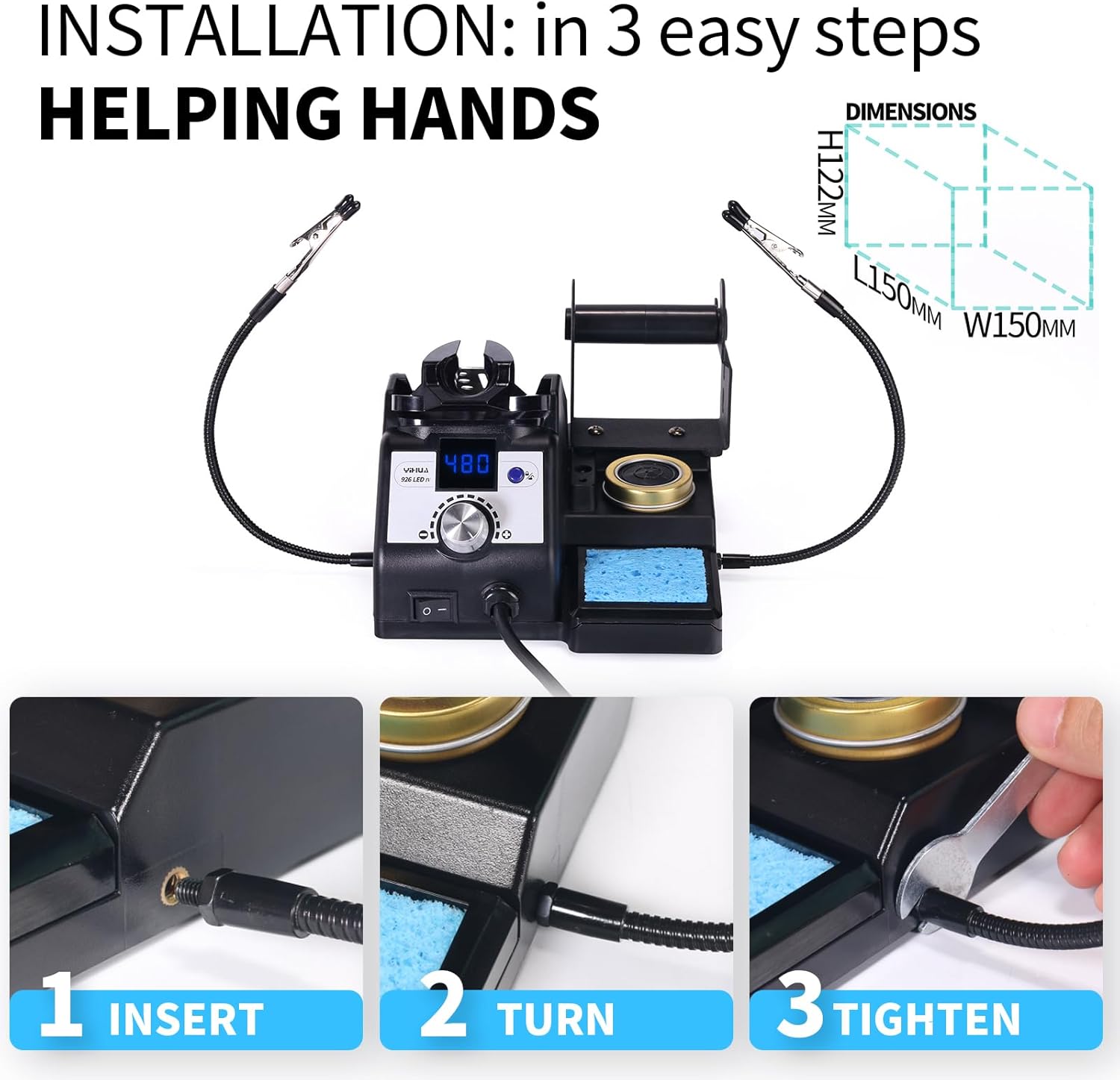 Digital Soldering Iron Station Kit 60W LED Temp Control Tools Set