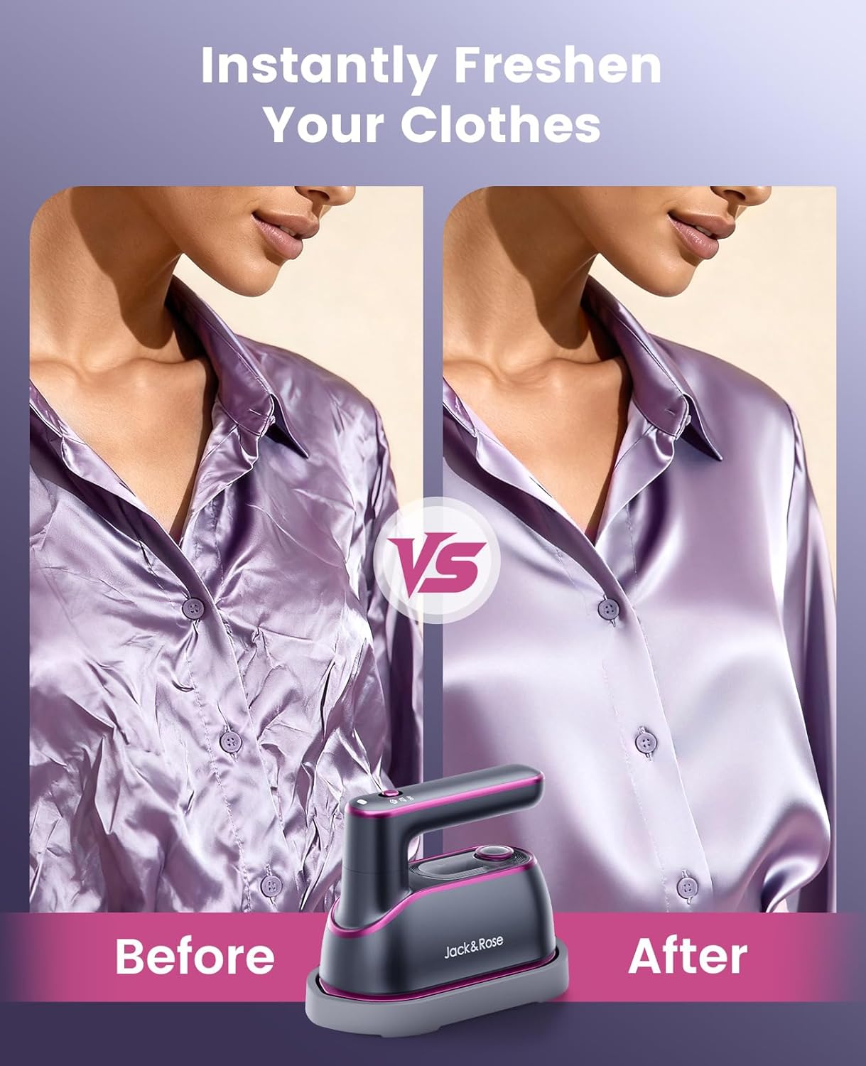 2in1 Travel Garment Steamer 1200W 8s Heat Foldable Portable