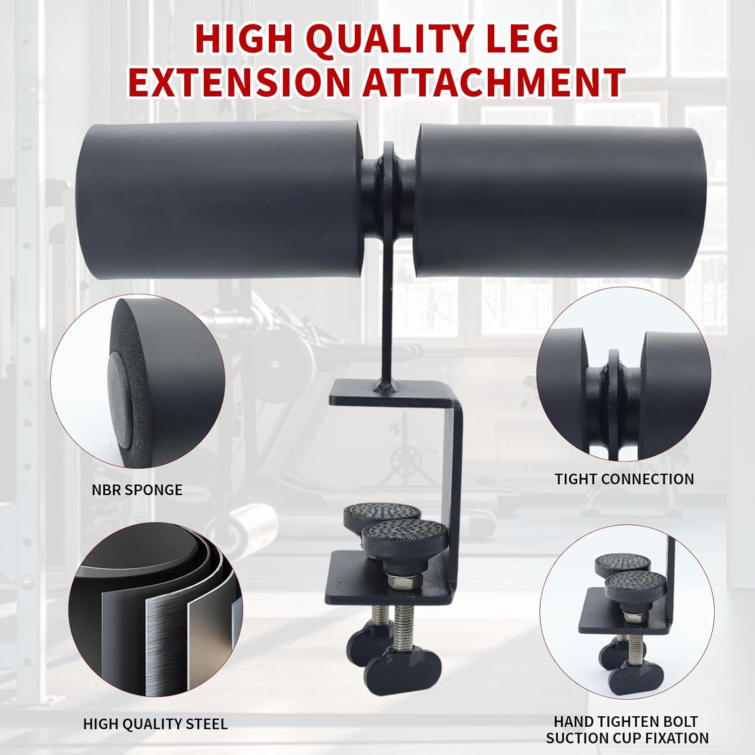 Nordic Hamstring Curl Rack Attachment Sit Up Foot Holder Trainer