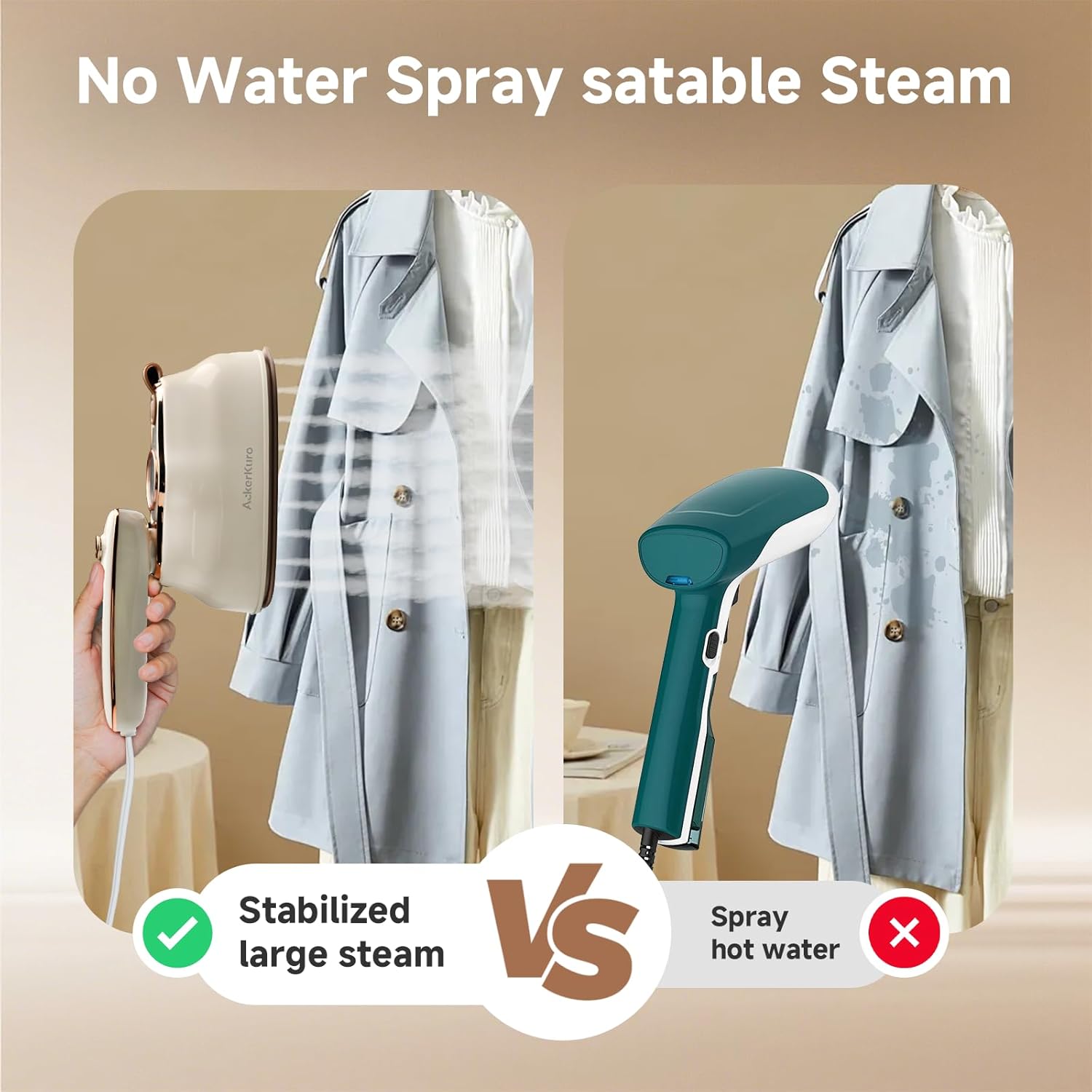 1200W Travel Garment Steamer 2 In 1 Portable Iron Fast Heat 200ml