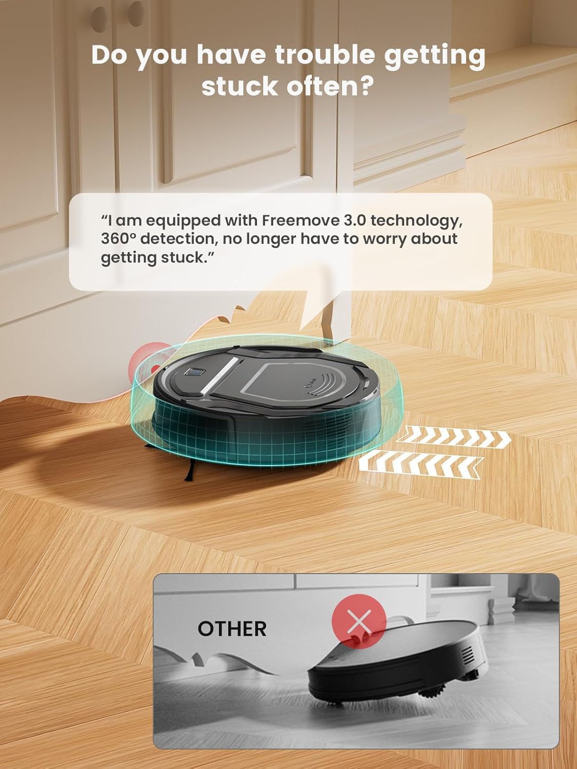 Robot Vacuum 4000Pa Slim 200Min Runtime WiFi Alexa Pet Hair