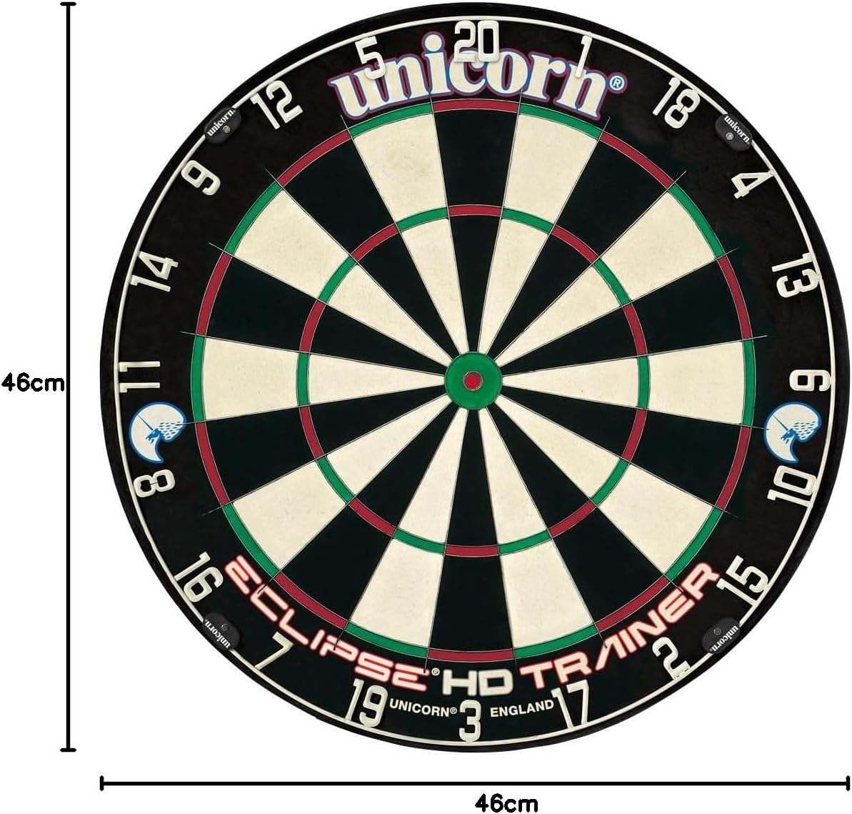 18in Training Dartboard Slim Doubles Trebles Sisal Practice Board