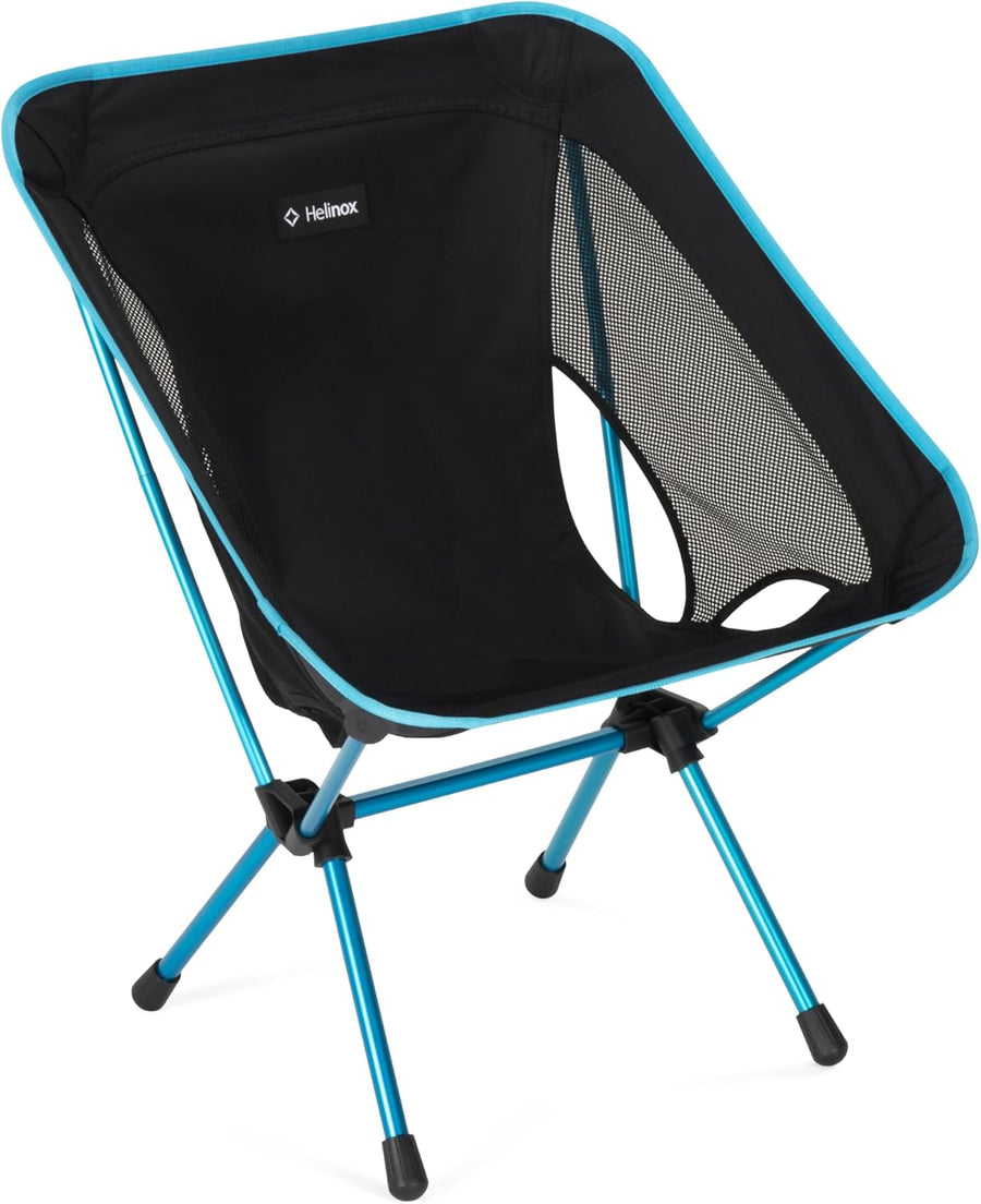 Compact Camping Chair Foldable Outdoor Seat Black Blue