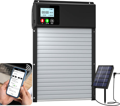 Automatic Chicken Coop Door Solar WiFi Timer Light Sensor