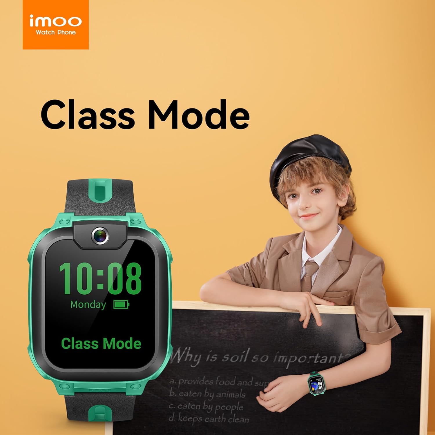 Kids 4G Smart Watch GPS Video Call Green