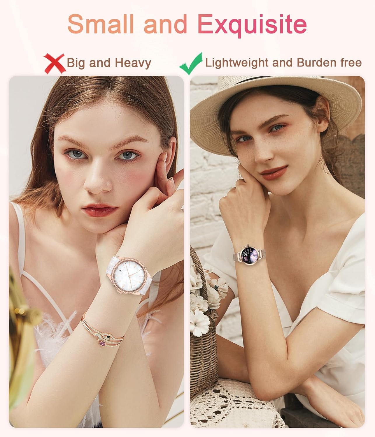 Ladies Small AMOLED Smart Watch Call 100 Sports