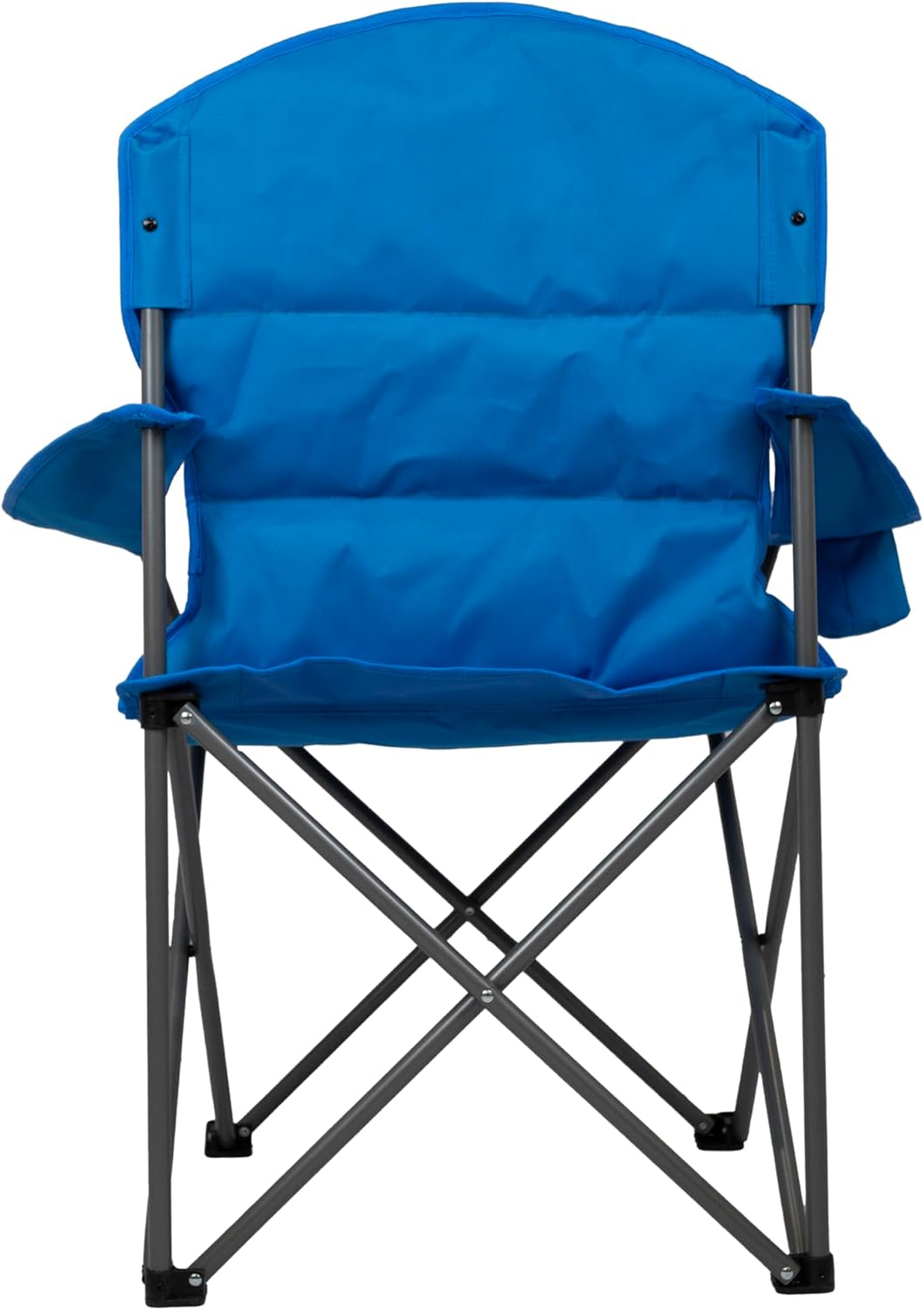 XL Padded Camping Chair 180kg Extra Wide Blue Fold