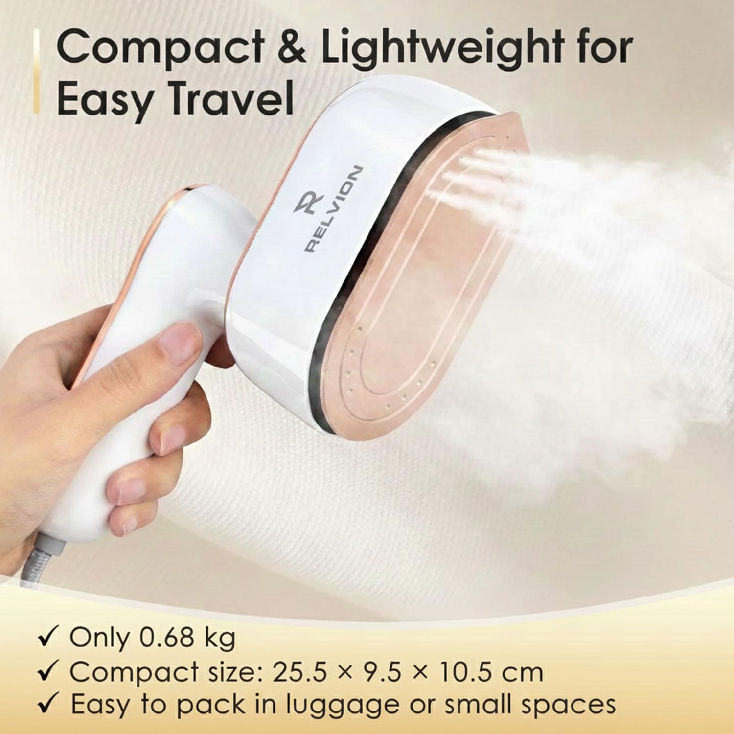 Portable Clothes Steamer Handheld Compact Fast Heat 100ml Tank