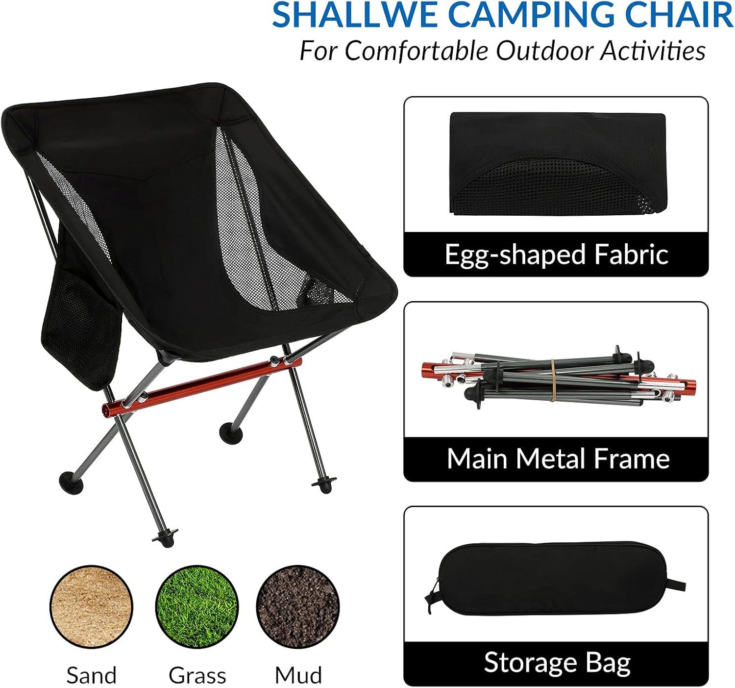 Ultralight Camping Chair Foldable Aluminium Outdoor Seat