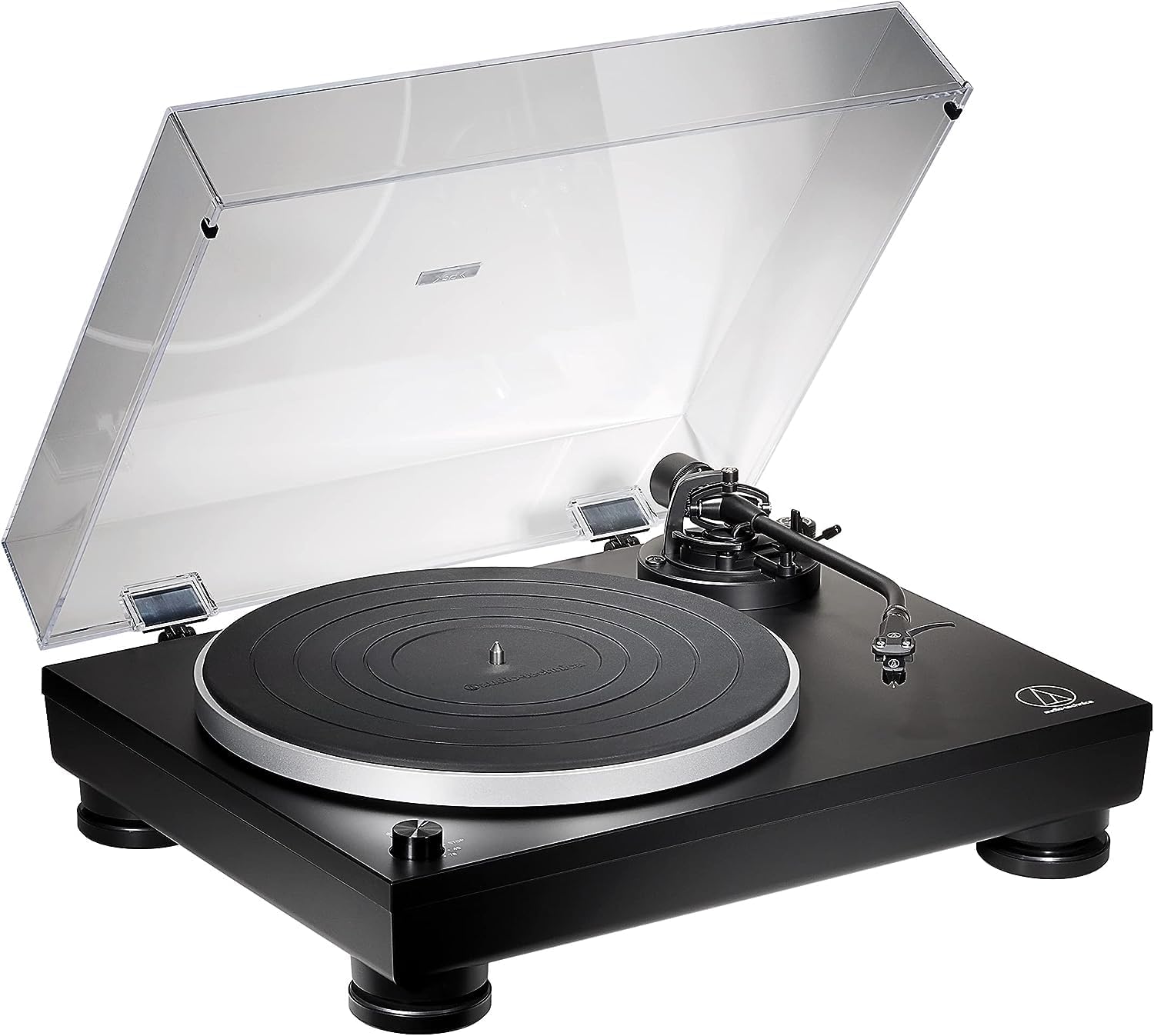 Manual Direct Drive Vinyl Turntable with USB, 3-Speed, Adjustable Counterweight