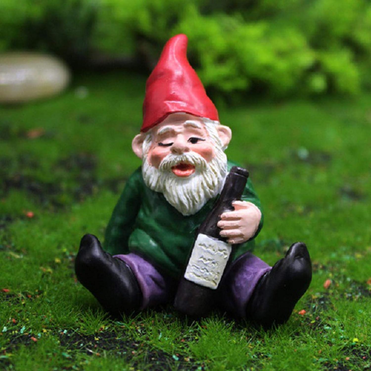 Funny Garden Gnome Ornament Resin Hand Painted Outdoor Lawn Patio Decor