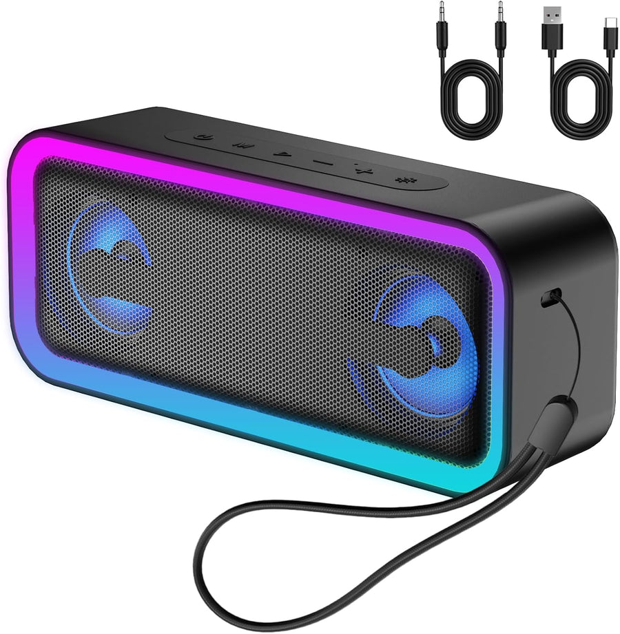 40W Portable Bluetooth Speaker IPX7 Waterproof 30H RGB