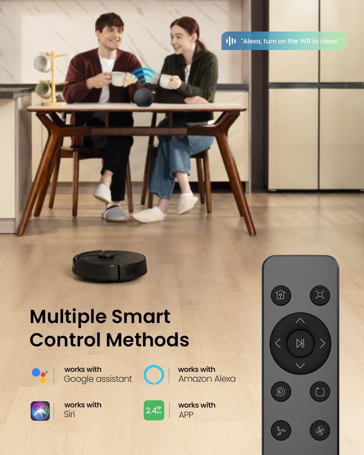 Robot Vacuum Mop 8000Pa Self Empty LiDAR Mapping App Control
